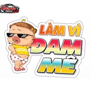 TEM DÁN XE MÁY, Ô TÔ, LÀM VÌ ĐAM MÊ,VF3, Xe tải không ảnh hưởng đến màu sơn của xe