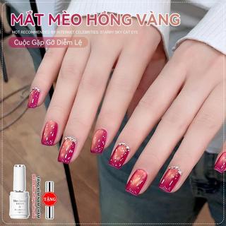 Miss Gooey Sơn móng tay dạng gel màu hồng vàng ánh mắt mèo mới - Xu hướng nổi bật năm 2026 giúp da trông sáng hơn đa năng và siêu bóng