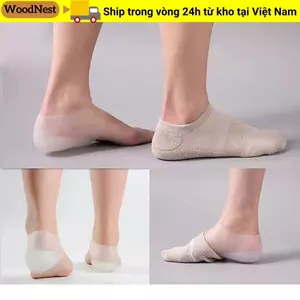Đệm Gót GỖ, Đế Lót 2-6cm Chiều Cao Đàn Hồi Tăng Đế, Plantar Fasciitis Vô Hình Unisex Gel Gót Miếng Lót