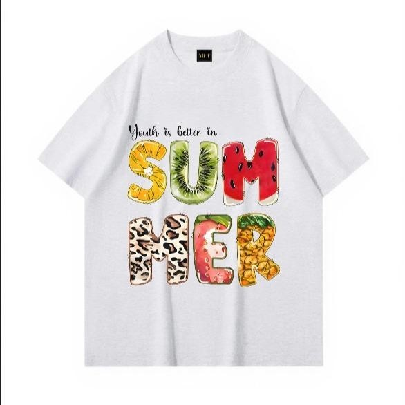 （Giao hàng 24h）Angela Áo phông unisex, nam nữ, mặc đôi, mặc nhóm đều đẹp. 100% cotton, thoáng mát cho mùa hè năng động