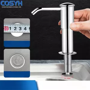 <cosyh>Stainless Steel Soap Dispenser Extension: sturdy Pump for Effortless Cleaning!