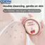 <cosyh>Ergonomic Handheld Bath Scrubber Exfoliating Brush with Replaceable Pads