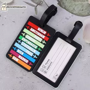 Cheenm Tên Quốc Gia Vali Thẻ Hành Lý Chữ Thời Trang Giá Đỡ Địa Chỉ Nhãn Hành Lý Silicone Nhận Dạng Phụ Kiện Du Lịch VN