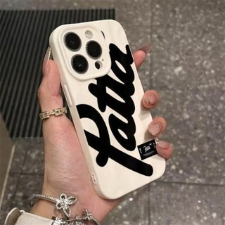 Ốp lưng iPhone 17 16 15 14 13 12 11 Pro Max X XR Max 7 8 Plus Đơn giản đen tiếng Anh xếp li trường hợp điện thoại