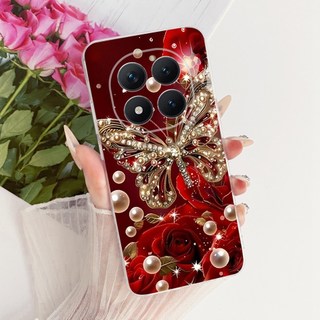 Dành Cho Xiaomi Redmi Note 15 Pro 5G 4G Vỏ Hoa Phong Cách Mới Mềm Mại Silicon TPU Ốp Lưng Cho Redmi Note 15 Pro Vỏ Điện Thoại Toàn Cầu