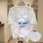 （Giao hàng 24h）Angela Sakura Mount Fuji-Áo thun nam mới! 100% cotton, thời trang, Unisex