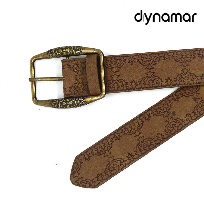 【dynamar】Hàng Có Sẵn--Thắt lưng nữ kiểu Mỹ cổ điển, phong cách dân tộc, chất liệu denim, màu nâu cao cấp, đa năng.