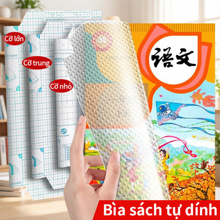 Bọc sách vở decal trong suốt chống nước chống rách keo dán tốt đủ kích thước tặng nhãn vở học sinh