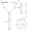 AqToCna Giả Ngọc Trai Nelace Bông Tai Vòng Tay Bộ Trang Sức Đơn Giản Choker Nữ Quà Tặng AqToCna