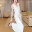 Đầm rộng cổ chữ V chui vai sang trọng không tay che xác thon gọn hơn hình quả lê hơi béo vừa vặn thân thiện