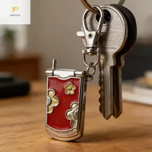 Móc khóa đồng hồ bỏ túi thực tế và trang trí PPY có thiết kế điện thoại di động