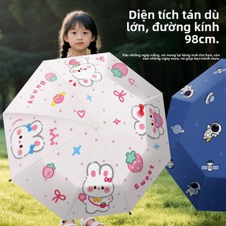 Ô dù trẻ em Gấp tự động Tấm che nắng chống tia cực tím Tấm che nắng mở và đóng bằng một cú nhấp chuột Ô che nắng dành cho học sinh