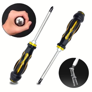 Tua vít tác động xuyên lỗ Công cụ công nghiệp đầu kép ngang phẳng với mũi tuốc nơ vít từ tính mạnh