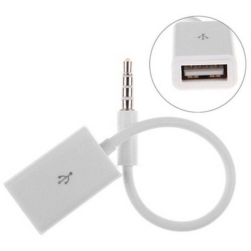 NS 3.5mm Nam AUX Âm Thanh Cắm Ja Sang USB 2.0 Nữ Chuyển Đổi Dây Cáp Xe MP3Male NS