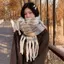 AqToCna Mùa Đông Mới Giả Khăn Cashmere Cho Nữ Maillard Cao Cấp Phong Cách Hàn Quốc Ấm Áp Retro Thời Trang Đa Năng Thi Khăn Choàng AqToCna