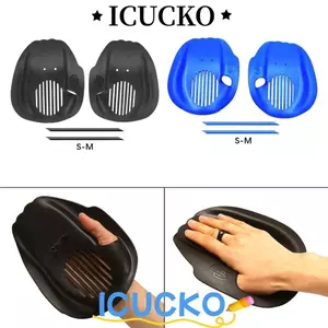 ICUCKO 1 Cặp Vây Tay Huấn Luyện Bơi, Thoải Mái Với Dây Đeo Có Thể Điều Chỉnh Mái Chèo Tay Bơi, Găng Tay Lặn Có Webbed Công Thái Học Phụ Kiện Bơi lội