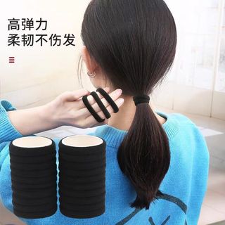 Băng Đô Đen Cao Su Dây Buộc Tóc Đàn Hồi Cao Bền Cao Su Dày Dày Tóc Dày Dây Liền Mạch Tóc 5.28