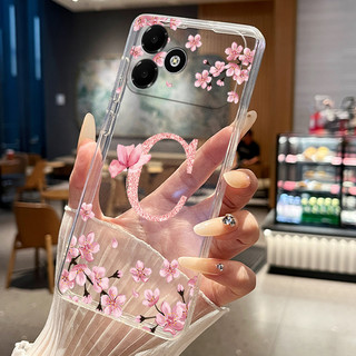 Ốp Điện Thoại Cho Oppo A6c CPH2895 Ốp Lưng Hoa Xinh Đẹp Trong Suốt Mỏng Silicon Mềm Cặp Đôi Dành Cho Oppo A6c A 6c Vỏ