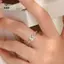 Nhẫn Kim Cương Moissanite, Kim Cương Giả Nữ Nhẹ Sang Trọng, Nhẫn Tinh Tế Cao Cấp Niche [Mina]
