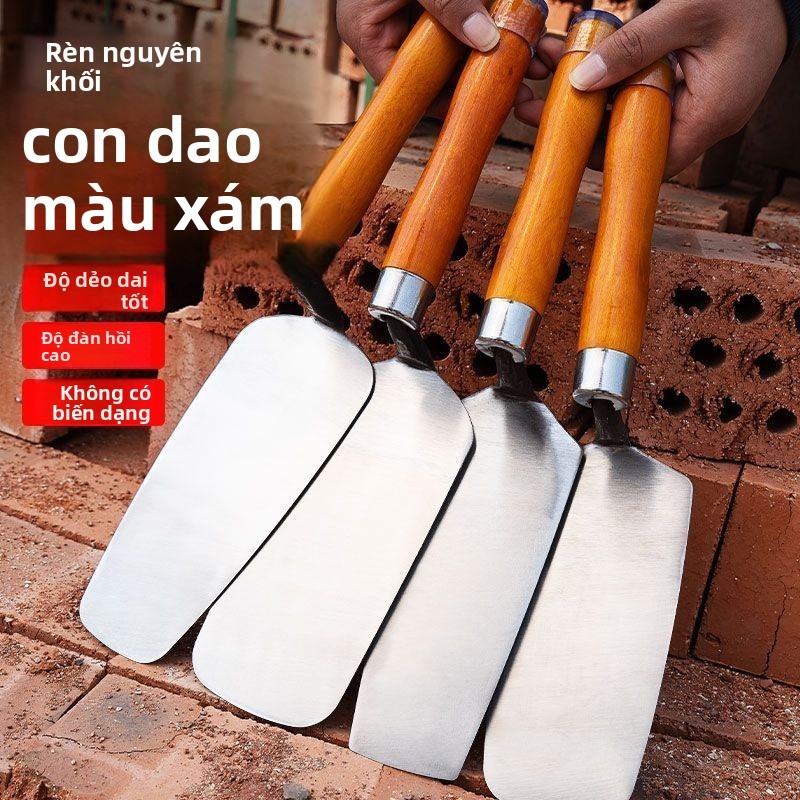 Thép không gỉ Phong Cách Mới Một Mảnh Tro Thìa Dao Tro Thìa Mason Trowning Dụng Cụ Ngói Trowing Craftsman Ngói Craftsman Ngói Cạo Tường Y