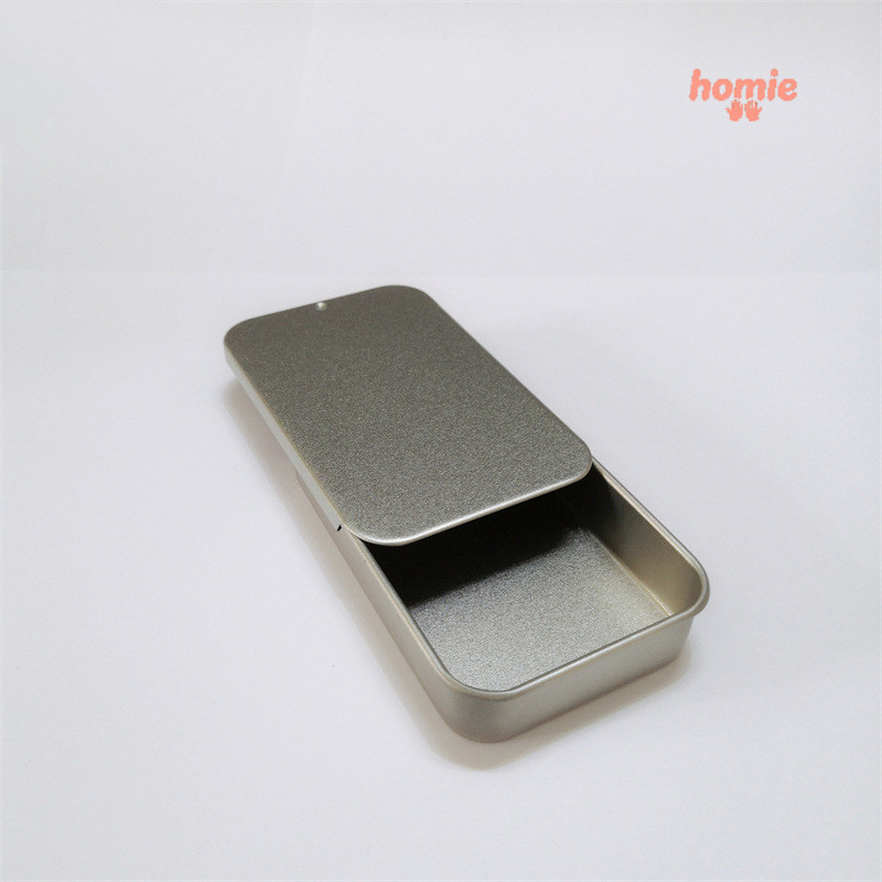 Hộp sắt vuông mờ có nắp trượt, hộp đựng thuốc mỡ rắn, hộp sắt có nắp trượt, bao ngón tay