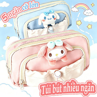 Túi đựng bút học sinh sinh viên dễ thương nhiều ngăn giúp đựng bút thước ngăn nắp gọn gàng canvas