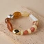 Vòng tay đính cườm PYCOU, Vòng tay Boho nhiều màu Acrylic, Hạt không đều Nhẹ Boho Sang trọng Vòng tay đàn hồi Trang sức