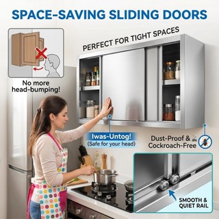 Tủ đựng đồ đa năng treo tường inox Tủ bếp đa năng Chống bụi 360° và bền bỉ Tủ để đồ nhà bếp Có thể chịu tải trọng 300kg