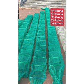 Lồng Bát Quái 12 Cửa Bắt Tôm Cá, Mắt Cước 3 Ly Bền Chắc, Gấp Gọn Tiện Mang đi