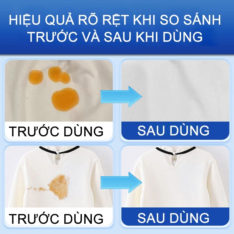 bột tẩy vải trắng bị xỉn màu, làm sạch vết ố vàng quần áo, mốc quần áo,  Đánh bay ố vàng trên vải trắng