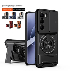 Infinix Hot 60i 60 50 40 Pro Plus Hot 70 5G 4G Vỏ giáp chống sốc Trượt Vỏ từ tính Giá đỡ vòng Bảo vệ Camera Ốp lưng