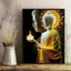 Phật Canvas Poster Phật Giáo Nến Sen Vàng Thái Tranh Phật Giáo Cho Phòng Khách