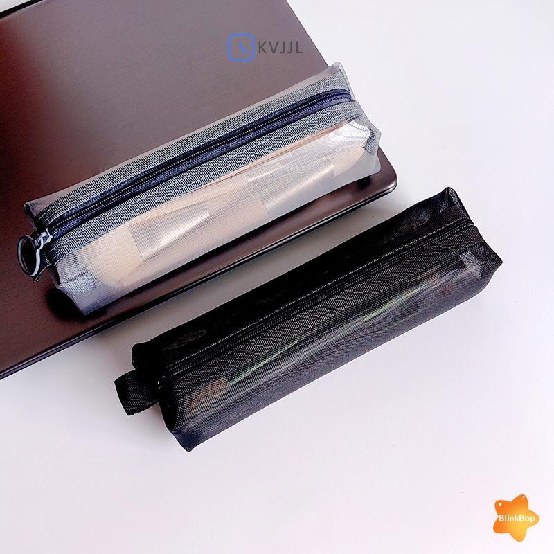 [KvJJL-t] Túi đựng đồ trang điểm Lipsti Bàn chải trang điểm Túi đựng bút chì lưới trong suốt dành cho học sinh Ins Hộp đựng mỹ phẩm du lịch dành cho nữ mới