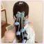 JRP Lily Of The Valley & Tulips Floral Sccrunchie Hair Tie With Dangling Ribbon Accents - Phụ kiện tóc Ethereal dành cho nữ JRP