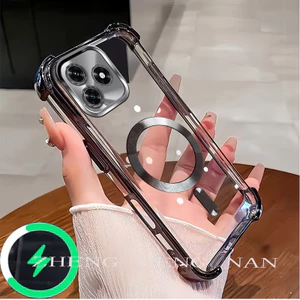Thích hợp cho Realme Note 80 5G Realme Note 70T 4G Realme P4 POWER 5G Vỏ điện thoại hình CD Vòng hút từ tính TPU chống rơi dây đeo vỏ mềm 0050