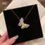 Bướm Vàng Full Kim Cương Vòng Cổ Nữ Nhấp Nháy Thời Trung Cổ Tinh Tế Ánh Sáng Sang Trọng Thời Trang Phù Hợp Với Dây Xích Xương Đòn Extravagant 6.1