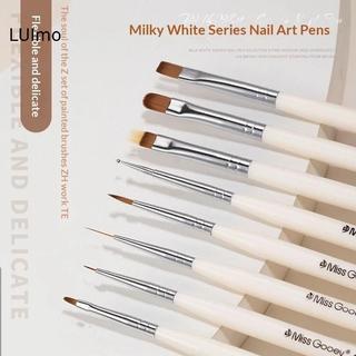 LUImo Móng Tay Nghệ Thuật Lót Bàn Chải Đường Kéo Dài Vẽ Tranh Thiết Kế Móng Tay Bút UV Gel 3D Khắc Bàn Chải Làm Móng Tay Chuyên Nghiệp Salon Dụng Cụ SBS
