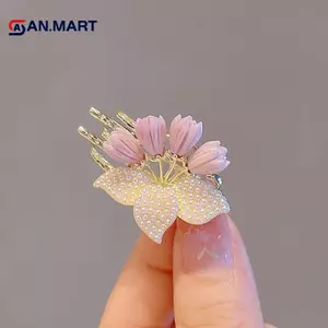 AN.MART Thời Trang Phong Cách Hàn Quốc Hợp Kim Bên Barrettes Kẹp Tóc Mùa Hè Ngọt Ngào Dễ Thương Nổ Kẹp Hoa Phụ Kiện Tóc Cho Nữ Mũ VN