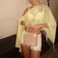 Khăn choàng móc NKSFX, Áo Poncho dệt kim bất đối xứng Shimmer, có tua rua thường ngày đi biển không đều che đậy mùa xuân hè