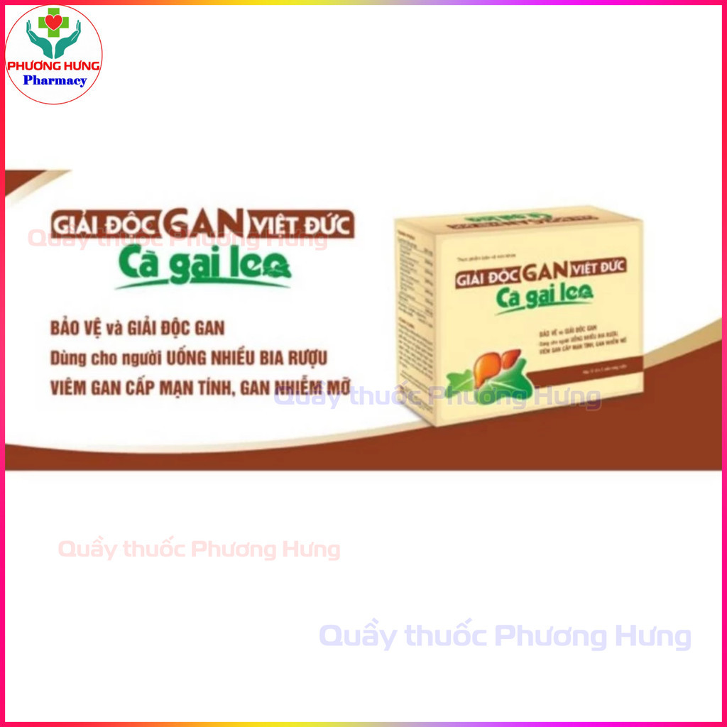 Giải Độc Gan Việt Đức Cà Gai Leo, Giúp Giải Độc Gan, Giảm Men Gan, Gan Nhiễm Mỡ - Hộp 60 Viên
