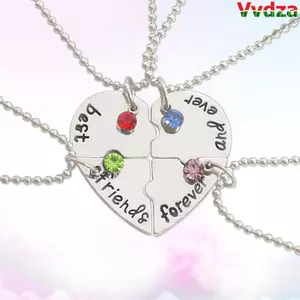 VVDZA 4 Bff Sáng tạo Người bạn thân nhất Vòng cổ quà tặng đẹp