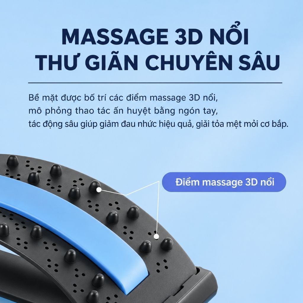 Khung Nắn Chỉnh Cột Sống Lưng 4 Cấp Độ Điều Chỉnh, Dụng Cụ Kéo Giãn Lưng Thư Giãn Vai Gáy Hỗ Trợ Cải Thiện Tư Thế