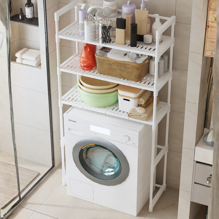 Kệ Máy Giặt Đa Năng HomeMate 3–4 Tầng Khung Thép Carbon Chắc Chắn, Kệ Để Đồ Nhà Tắm Tiết Kiệm Không Gian