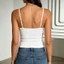 MAPLEPOET-Nữ Camisoles Đính Hạt Spaghetti Dây Đeo Không Tay Muỗng Cổ Slim Fit Slim Fit Áo Tank