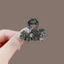 MAUROPOLI Cao Cấp Pha Lê Đen Bướm Kẹp Trung Bình Đầu Lưng Nửa Tie Phụ Kiện Tóc Tính Khí Cá Mập Kẹp Tóc Nhỏ Kẹp Tóc