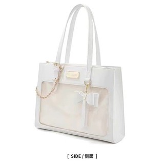 Túi tote đeo vai cỡ lớn nơ phong cách Nhật Bản mới