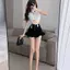 Quần phù hợp cho nữ Mùa hè Phong cách mỏng nhỏ thon gọn hơn Nhìn eo cao dáng rộng ống rộng quần short chữ a Xù Hakama Quần Hot