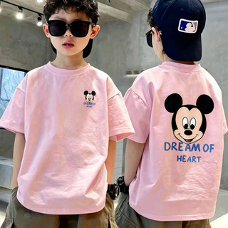 Áo thun trẻ em in Mickey cổ điển hot trend, vải thoáng khí phù hợp đi dã ngoại cuối tuần