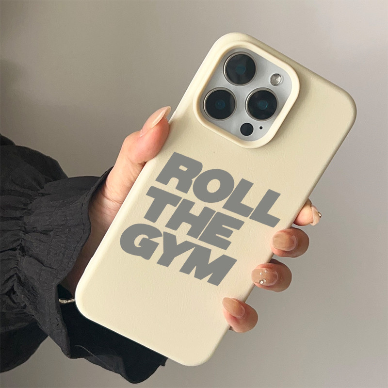 Dành cho ốp lưng iPhone 17 16 Pro Max 15 14 13 12 11 Chữ "Roll The Gym"