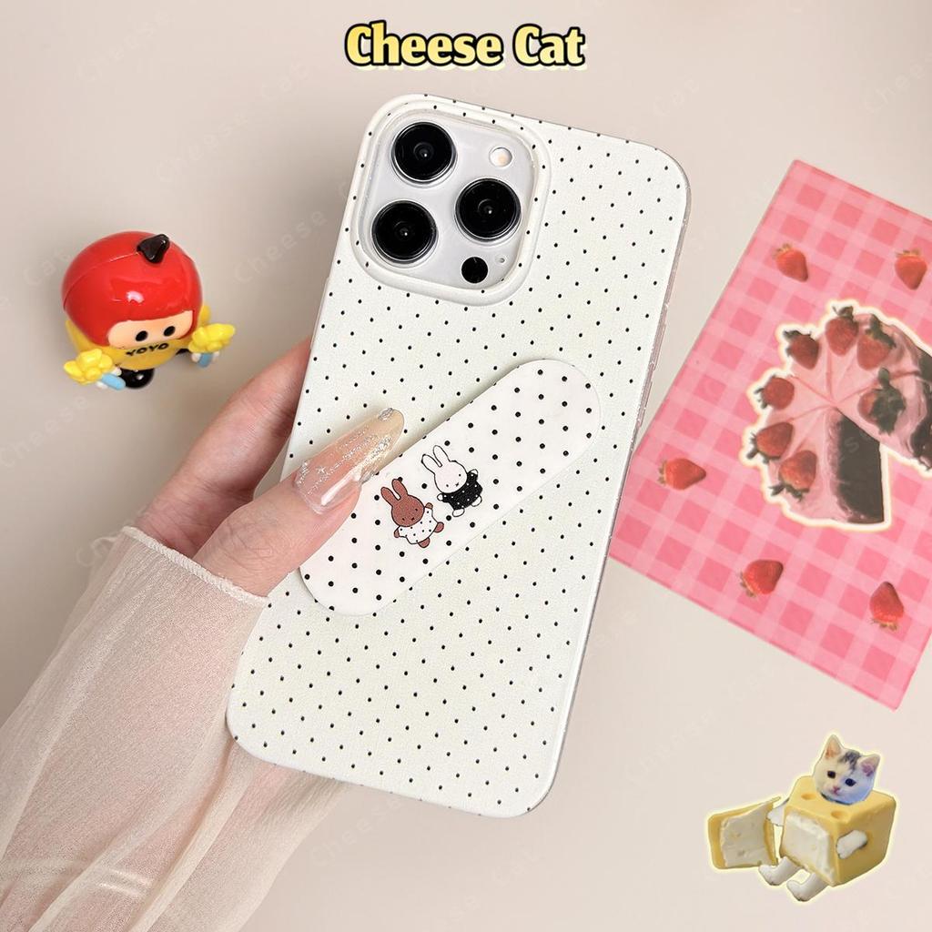 Ốp điện thoại dạng gập + chấm đen cho iPhone 11 12 13 14 15 16E 17 Pro Max 7 Plus Xs Max XR